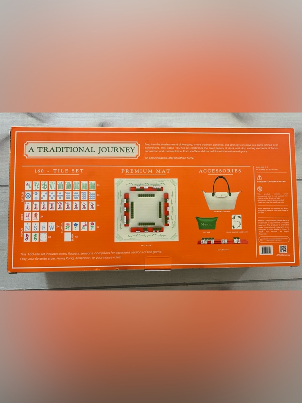 NIB Mahjong Limited Edition Game Set Game Mat, Carry Bag, Tiles & Bag, 4 Racks - Picture 5 of 11